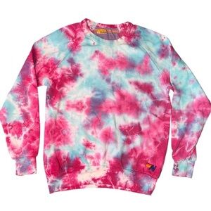 Aviator Nation Tie Dye Sweatshirt Blue & Purple XS